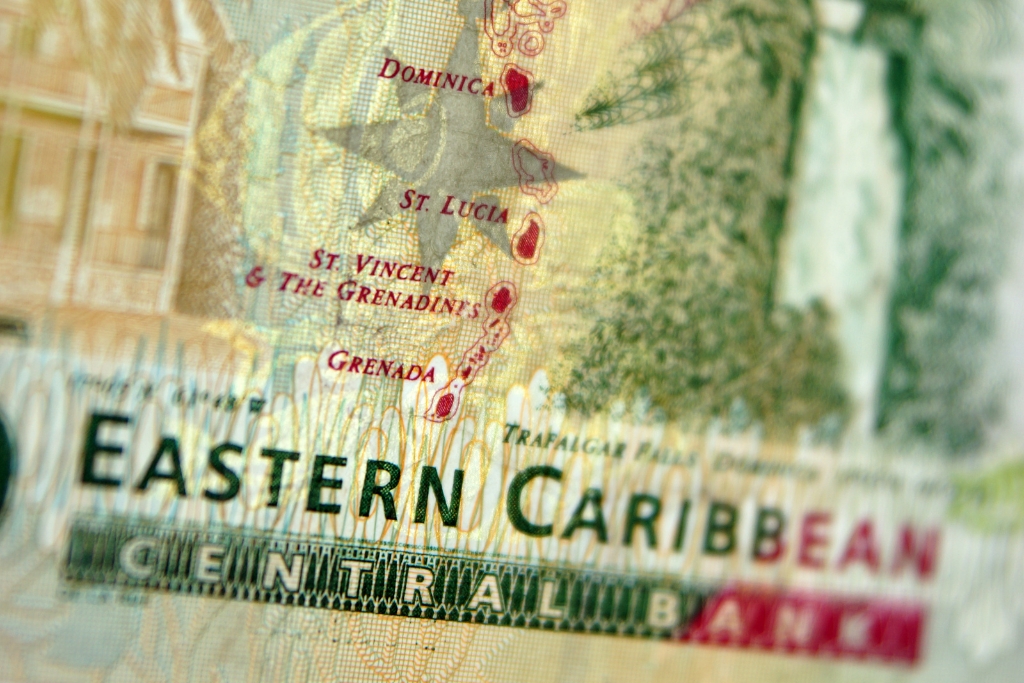 Eastern Caribbean Central Bank money, caribbean bank note.