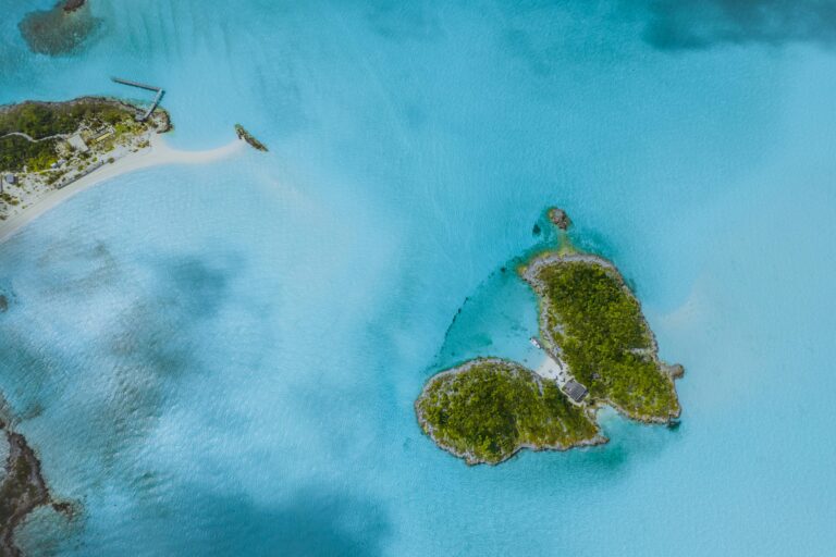 drone footage of caribbean islands