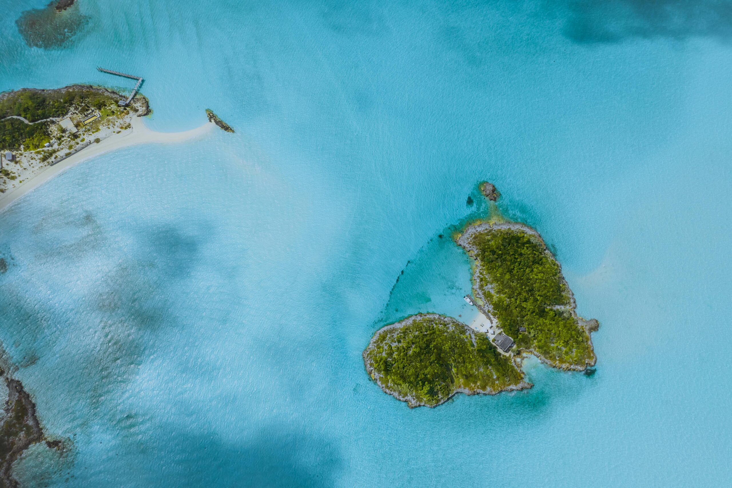 drone footage of caribbean islands